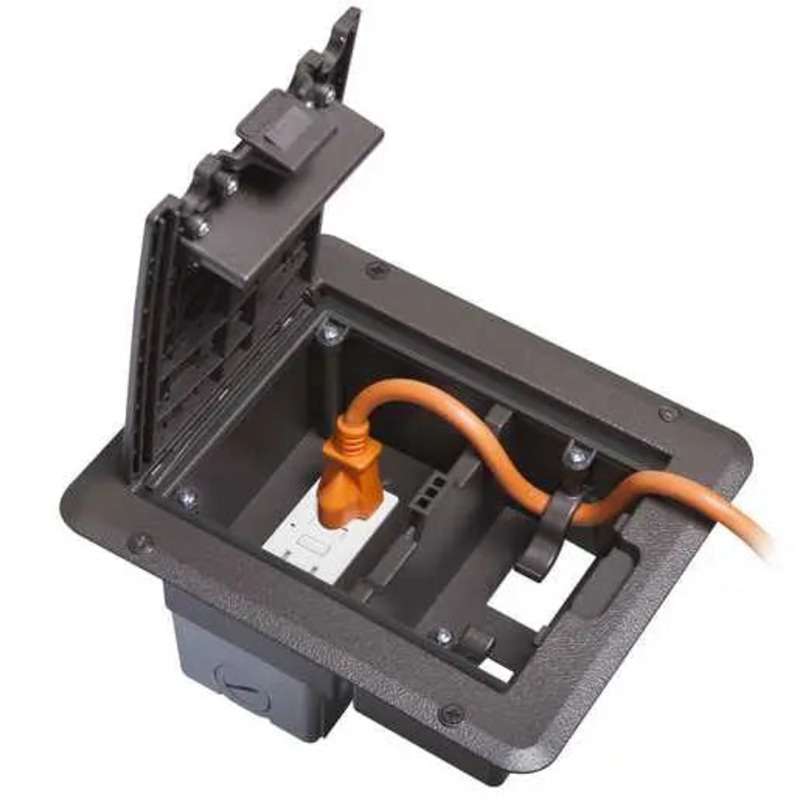 TayMac Outdoor Comforts Weatherproof Deck Outlet Cover & GFCI Kit, Bronze
