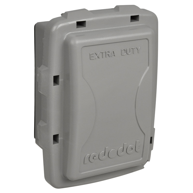 Thomas & Betts Single-Gang Weatherproof Cover for One Horizontal Receptacle – Gray