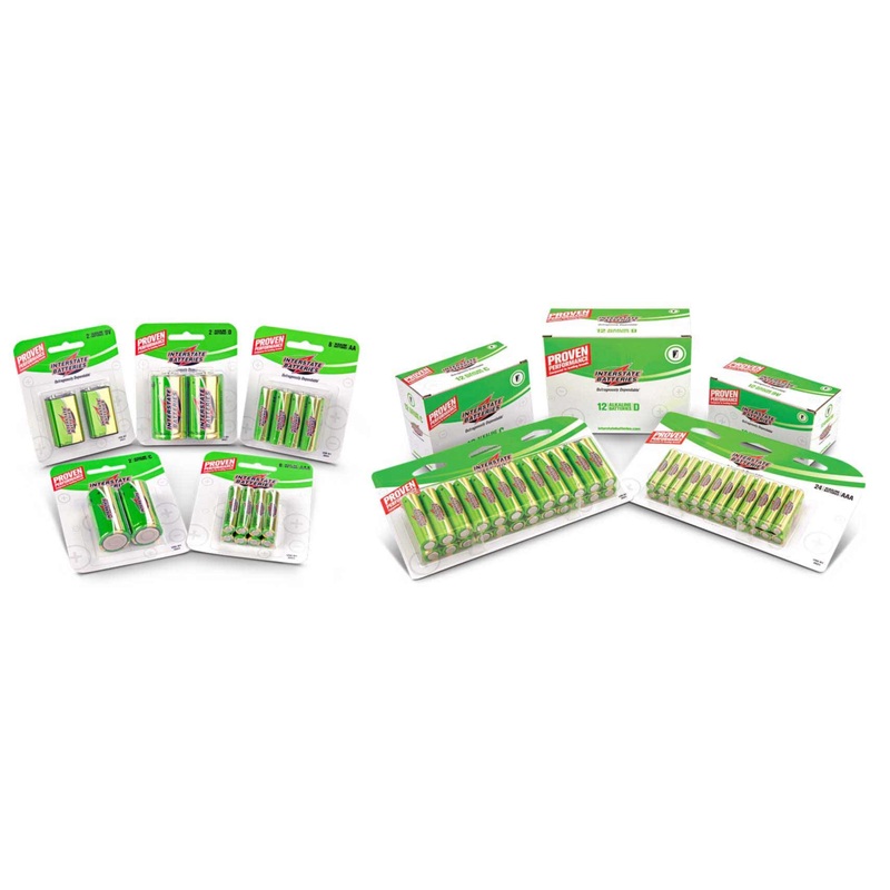 Interstate Batteries DRY0194 Alkaline Battery 9V – 12 Count