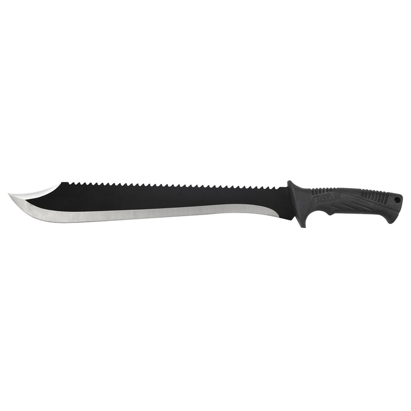 Schrade SCMACH2CP Full Tang Machete 14.85 3Cr13 Stainless Steel Thermoplastic Rubber Black
