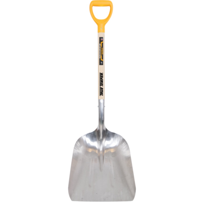 True Temper #12 Aluminum Scoop With D-Grip On Hardwood Handle