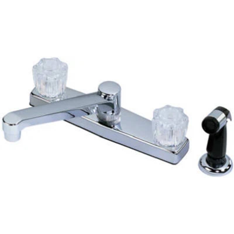 B & K Industries KITCHEN FAUCET Two Acrylic Handle with Spray