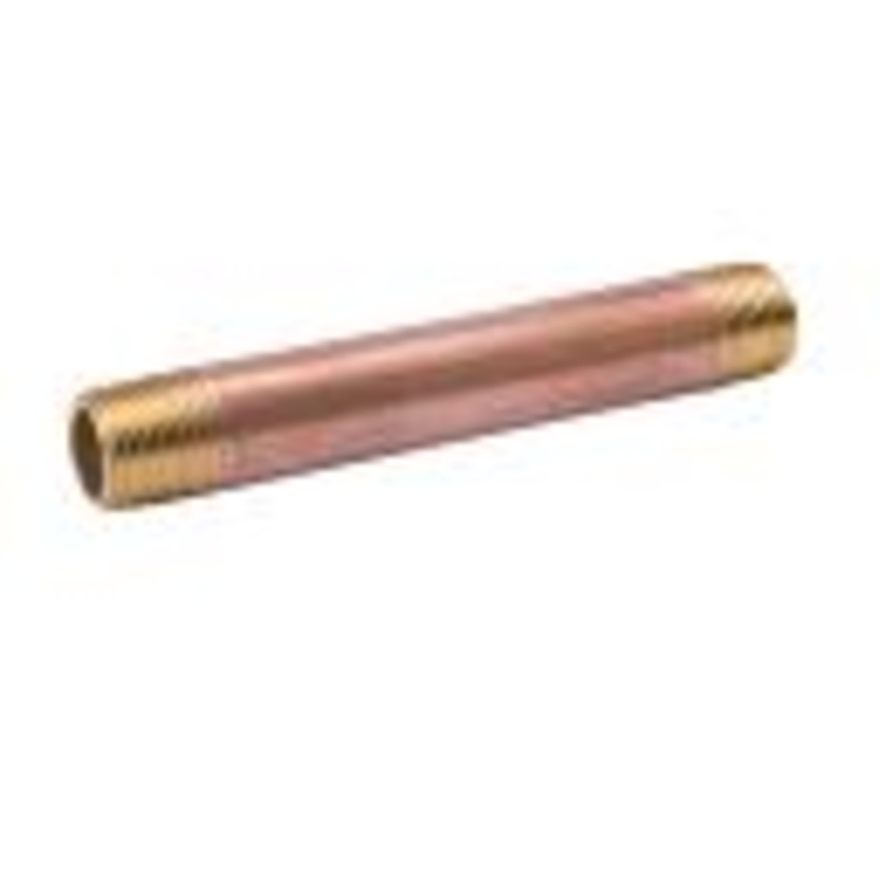 B & K Industries 1/4 Diameter Nipples Schedule 40 Red Brass 1/4 x 3