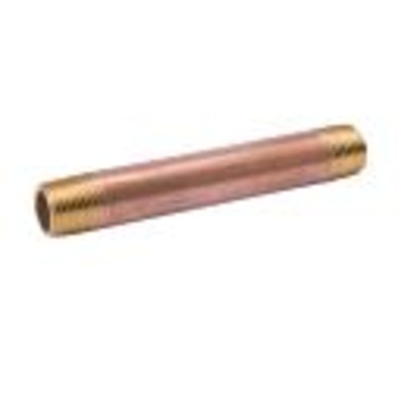 B & K Industries 3/4 Diameter Nipples Schedule 40 Red Brass 3/4 x 4