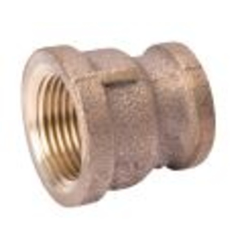 B & K Industries Reducing Coupling 125# Red Brass Threaded Fittings 3/8in x 1/4in