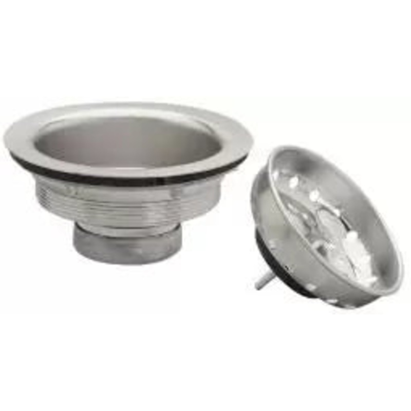 Keeney Heavy Duty 3.5-in Fixed Post Kitchen Sink Strainer Stainless Steel