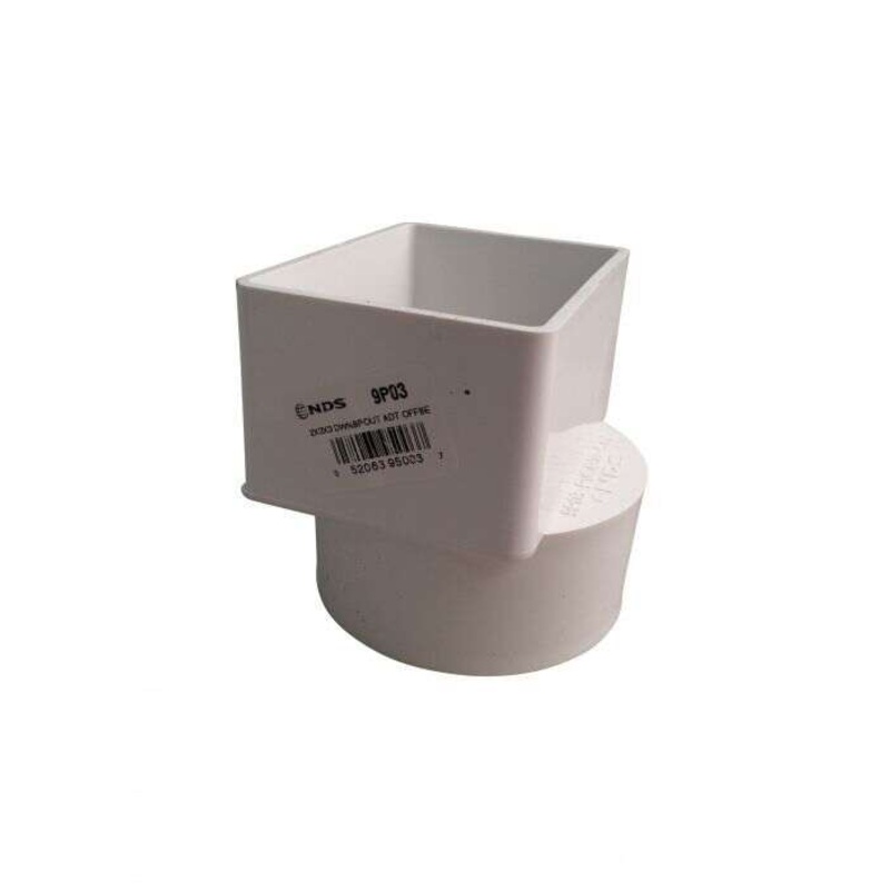 NDS 2 x 3 x 3 Downspout Adapter Offset