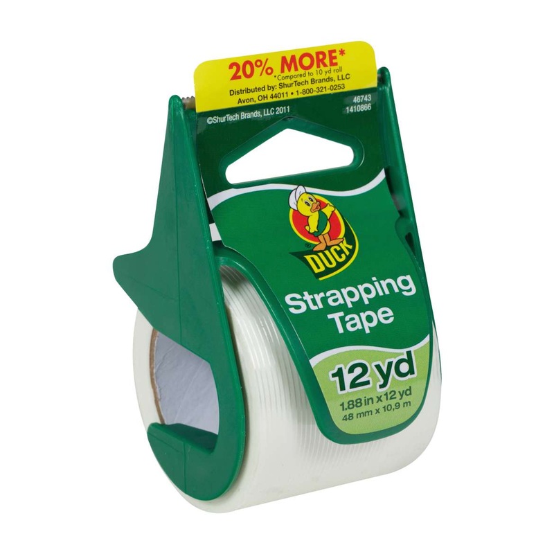 Duck Brand General Purpose Strapping Tape – White, 1.88 in. x 12 yd.