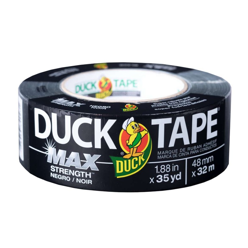 Duck Max Strength Brand Duct Tape – Black, 1.88 in. x 35 yd.