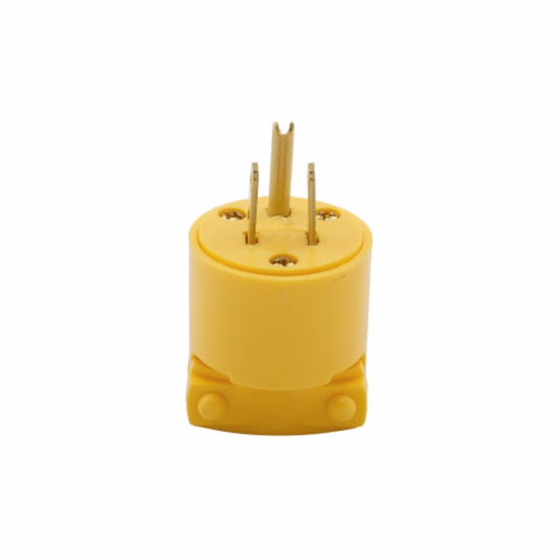 Eaton Cooper Wiring Arrow Hart Straight Blade Plug 15A, 125V Yellow