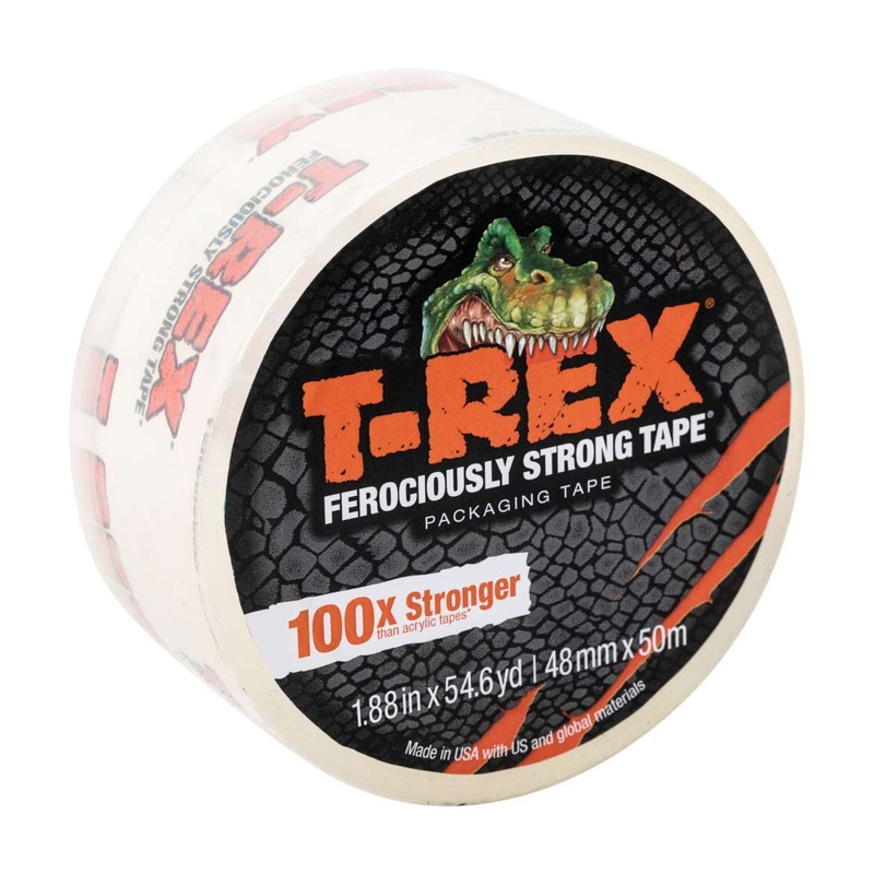 T-Rex Packing Tape – Clear, 1.88 in. x 54.6 yd. (1.88 x 54.6 yard, Clear)