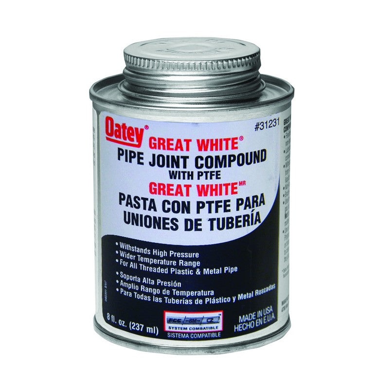 Oatey 8 oz. Great White Pipe Joint Compound with PTFE