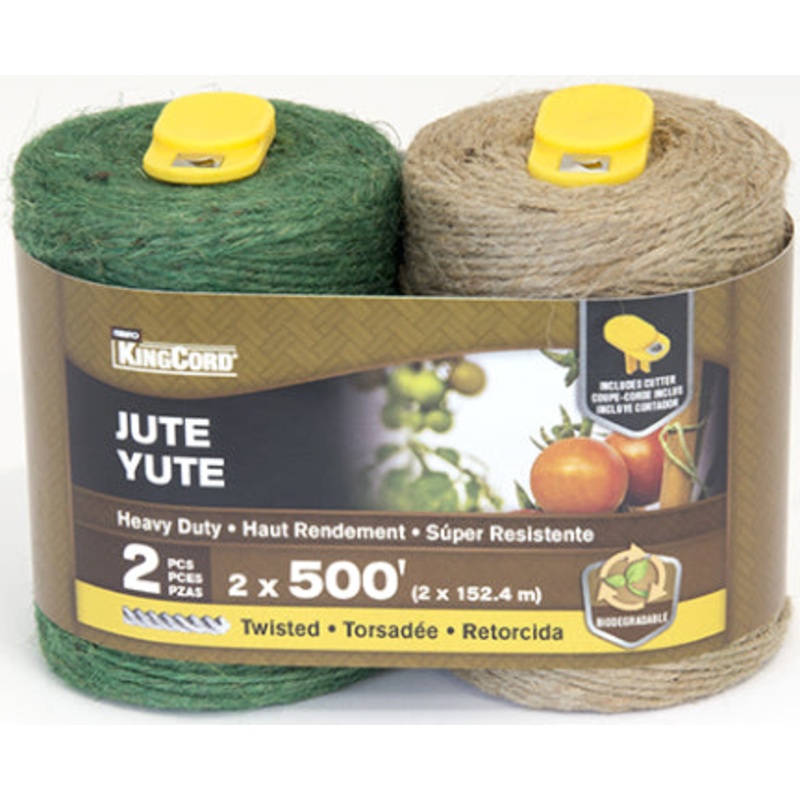 JUTE TWINE W/ CUTTERS 2PK #24 X 500 FT