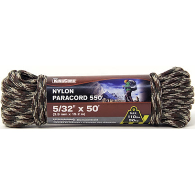CAMOFLAGE NYL 550 PARACORD 5/32 X 50FT