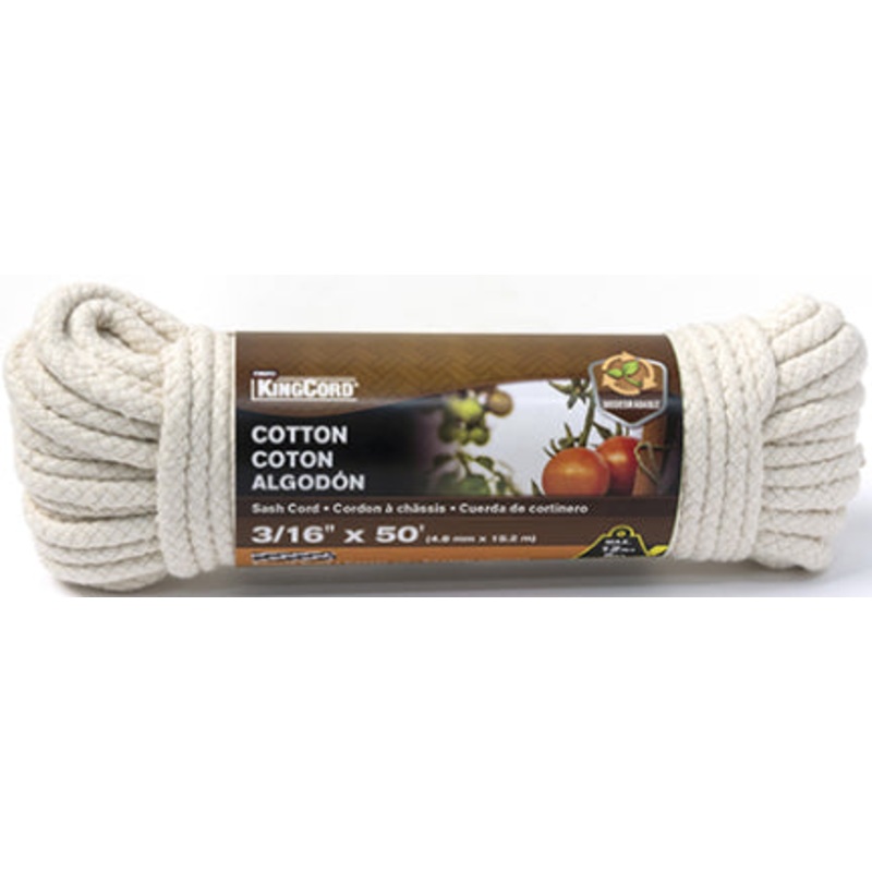 COT SOLID BRAID SASH CORD 3/16IN X 50 FT