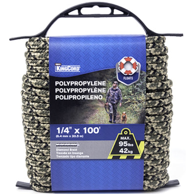 DIAMOND BRAID POLYP 1/4X100 FT CAMO