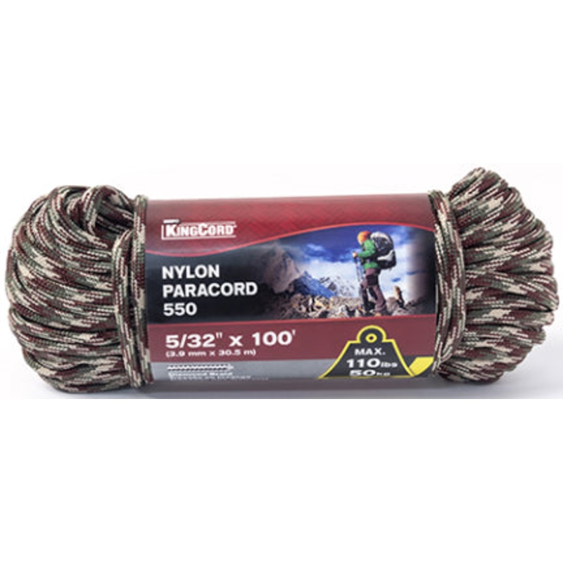 PARACORD NYLON 550 5/32 IN X 100FT CAMO