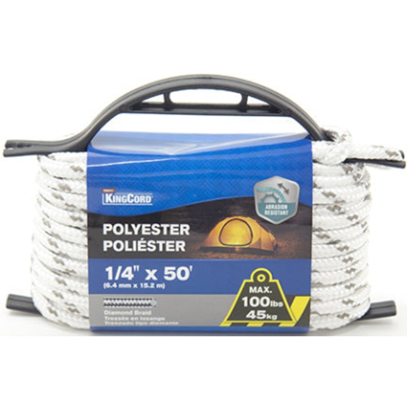 POLY DIAMOND BR AID 1/4IN X 50FT WT/GY