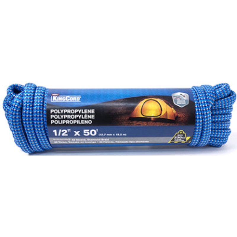 POLYPROPYLENE DIAMOND BRAID 1/2 X 50FT