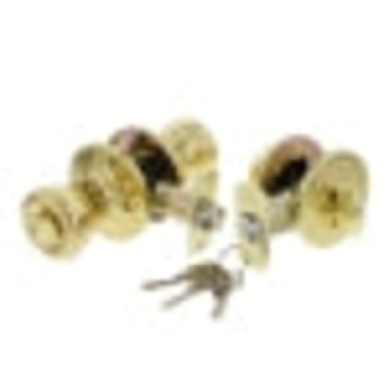 Ultra Hardware Tulip Knob Entry Set – 1 Cylinder Deadbolt, Polished Brass Finish