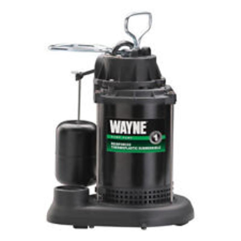 Wayne Pumps 1/2 HP 115V Thermoplastic Sump Pump with Vertical Float Switch, 65 GPM
