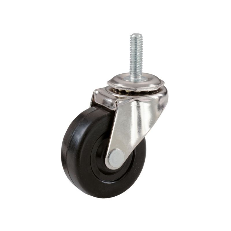 Shepherd Hardware 2-Inch Threaded Stem Casters, 5/16-Inch Stem Diameter, 80-lb Load Capacity, 2-Pack