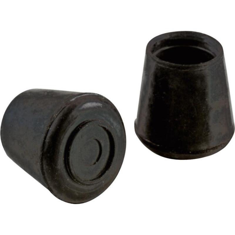 Shepherd Hardware 5/8-Inch Inside Diameter Rubber Leg Tips, 4-Pack, Black