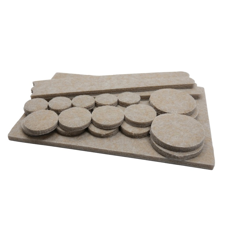 Shepherd Hardware Heavy Duty Self-Adhesive Felt Furniture Pads, Assorted Sizes, 27-Count