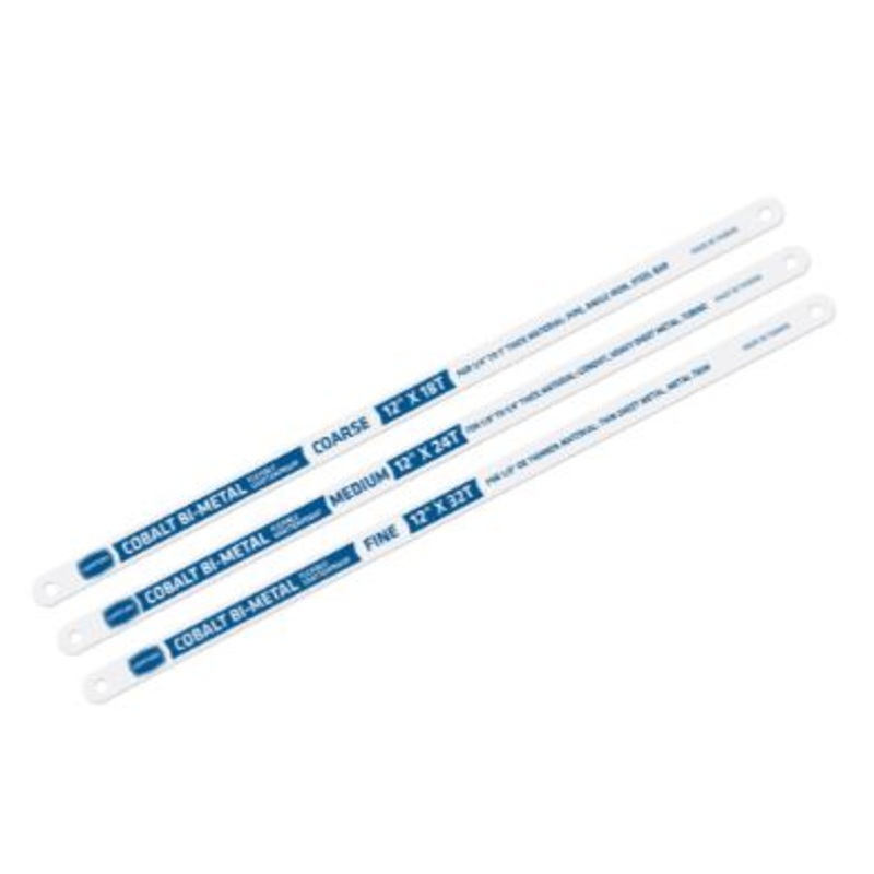 Century Drill And Tool 3 Piece Cobalt Hacksaw Blade Set