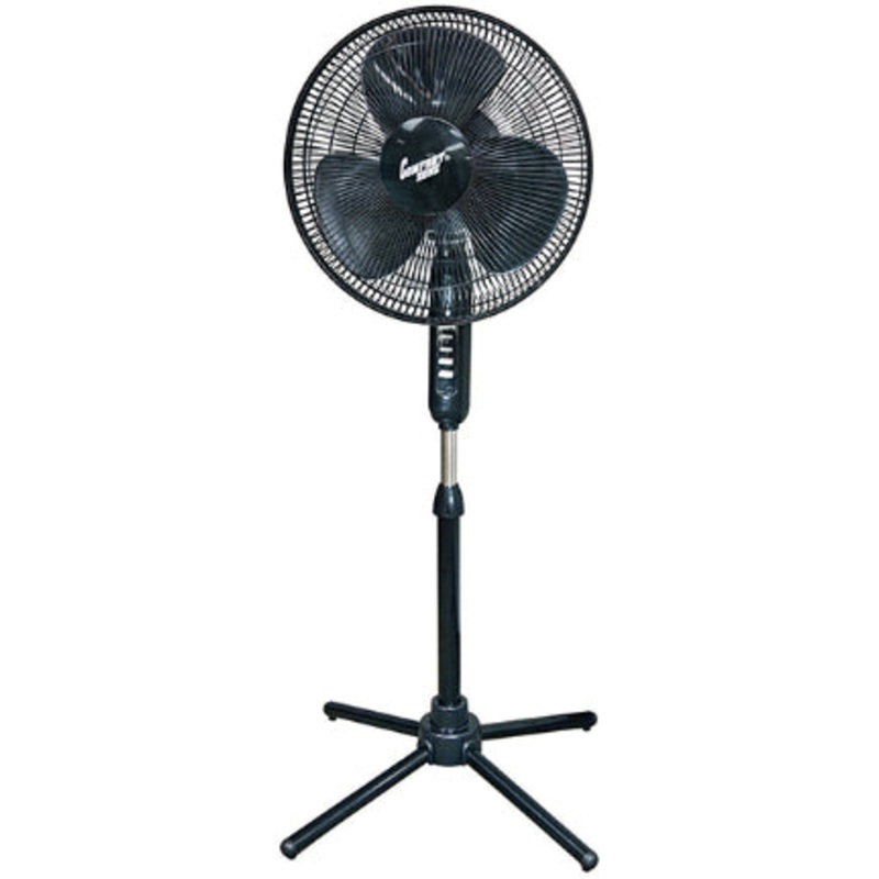 OSCILLATING FAN 16 IN BK PEDESTAL