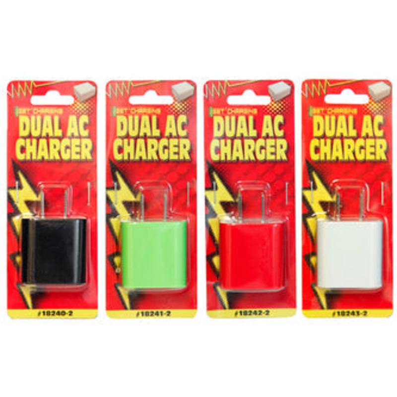 Service Tool Dual AC Wall Charger 2.1/1amp – Green