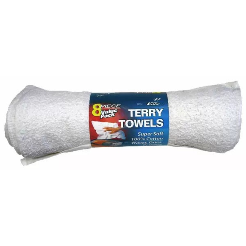 Howard Berger 8pk-100% Cotton Terry Cloth Towel 14 x 17
