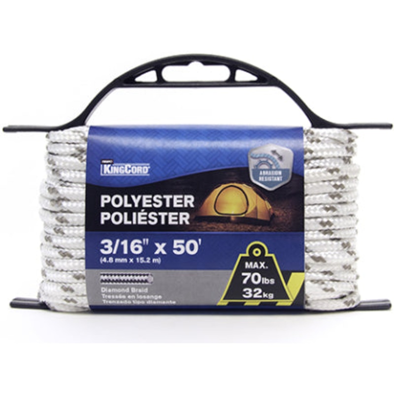 POLY DIAMOND BR AID 3/16IN X 50FT WT/GY