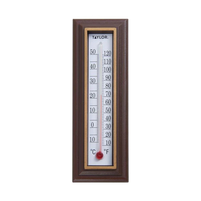 Taylor 6 Wood Grain Indoor Thermometer
