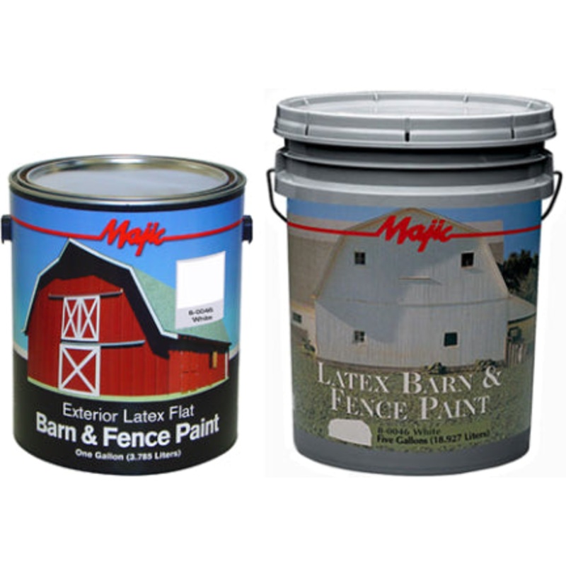 BARN/FENCE PAINT 5GAL WHITE LATEX