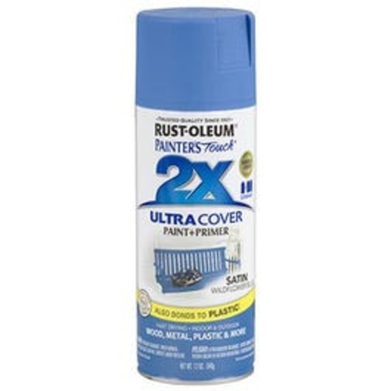 Painter’s Touch 2X Spray Paint, Satin Wildflower Blue, 12-oz.