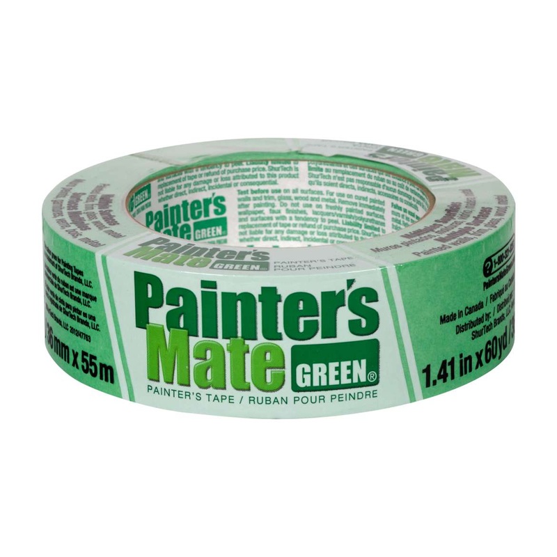 Painter’s Mate Green 8-day Painting Tape, 1.41 Inch X 60 Yards, 4-Pack