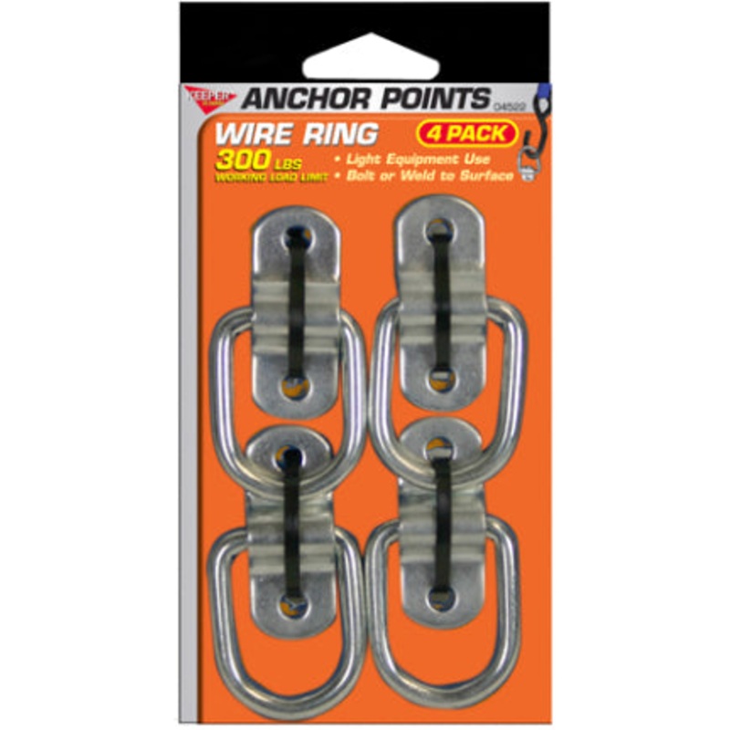 D RING 1 1/2 IN W BRACKET 300 LB WLL 4PK