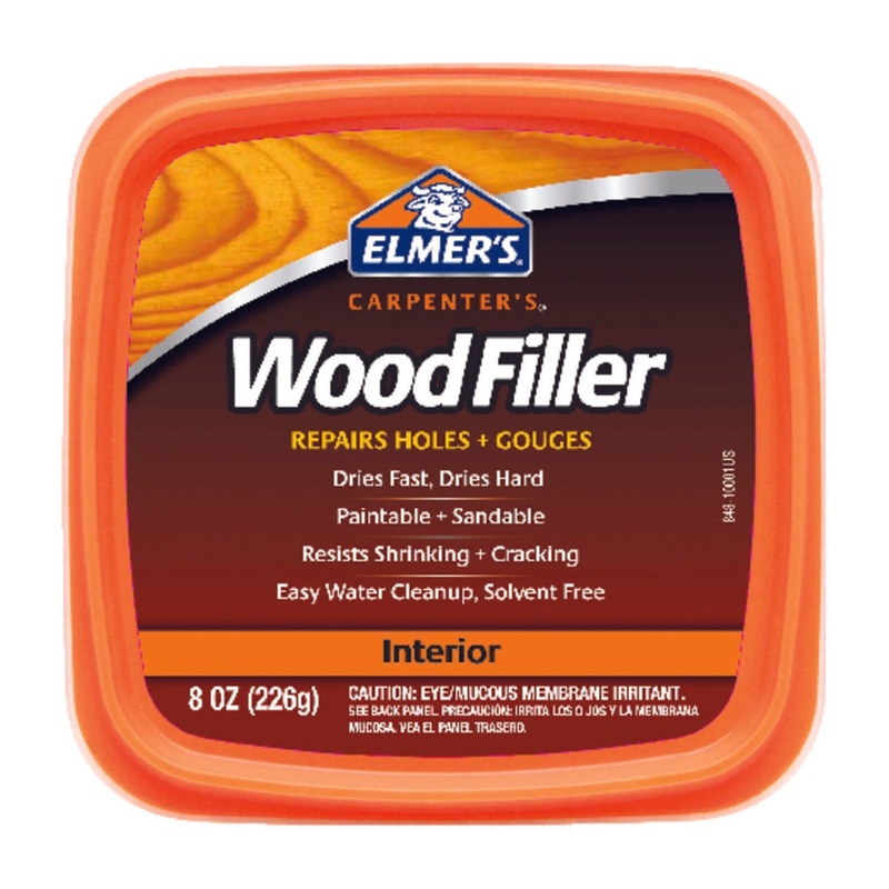 Elmer’s E848D12 Interior/Exterior Wood Filler, 1/2 pint