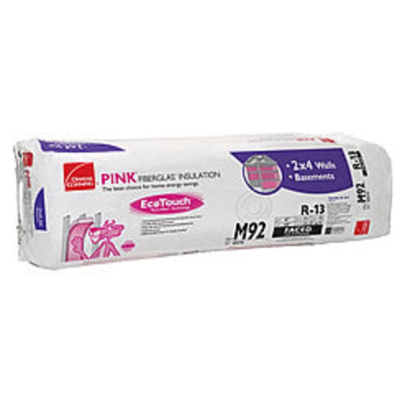 Owens Corning R-13 EcoTouch PINK FIBERGLAS Insulation with PureFiber Technology