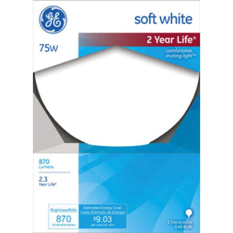 75W G40 Med Soft White Globe