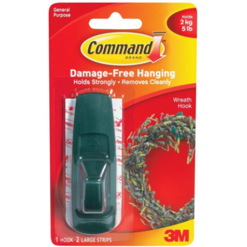 COMMAND ADHESIVE LARGE HOOK GREE