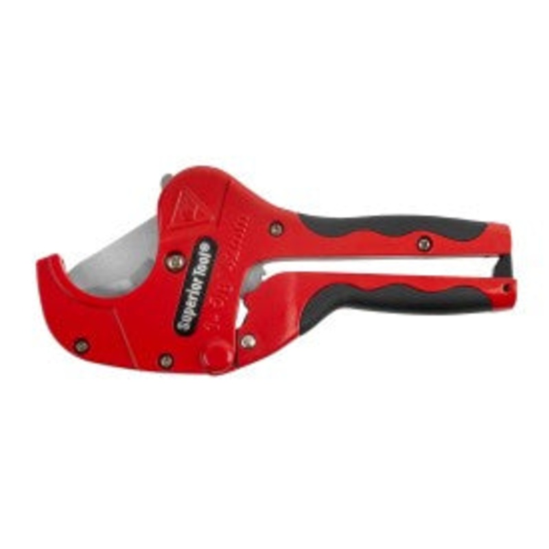 Superior Tools 1 in. PVC Soft Grip Ratcheting Cutter