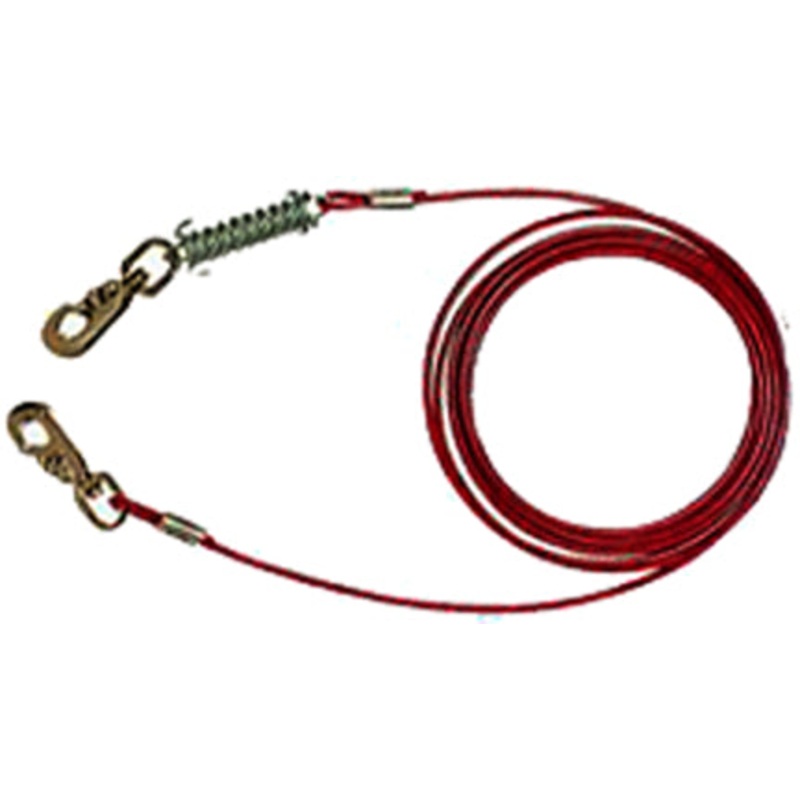 TIE OUT CABLE W/SPRING 20FT
