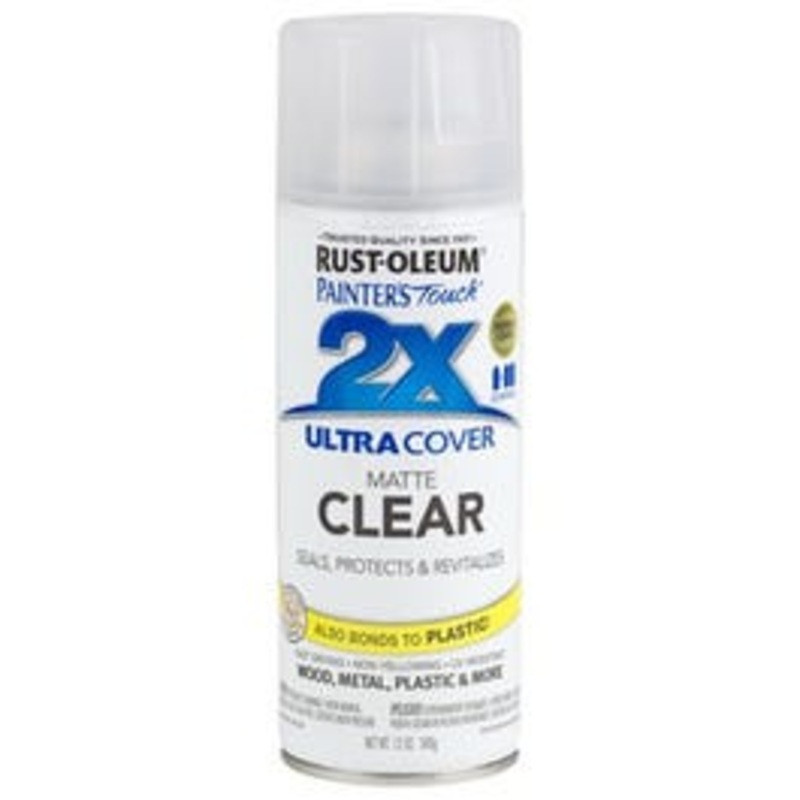 Painter’s Touch 2X Spray Paint, Flat Matte Clear, 12-oz.