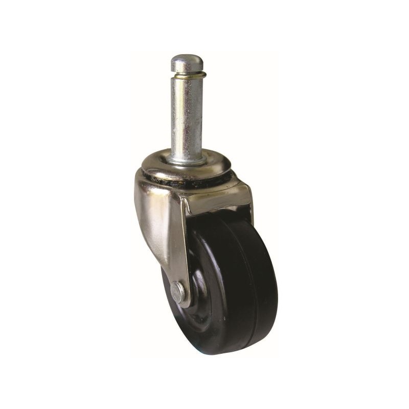 Shepherd Hardware 2-Inch Stem Caster, Soft Rubber Wheel, 7/16-Inch x 1-7/16-Inch Stem, 80-lb Load Capacity
