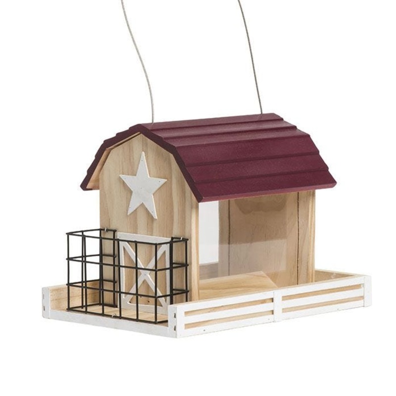 Perky-Pet Star Barn Wood Chalet Bird Feeder