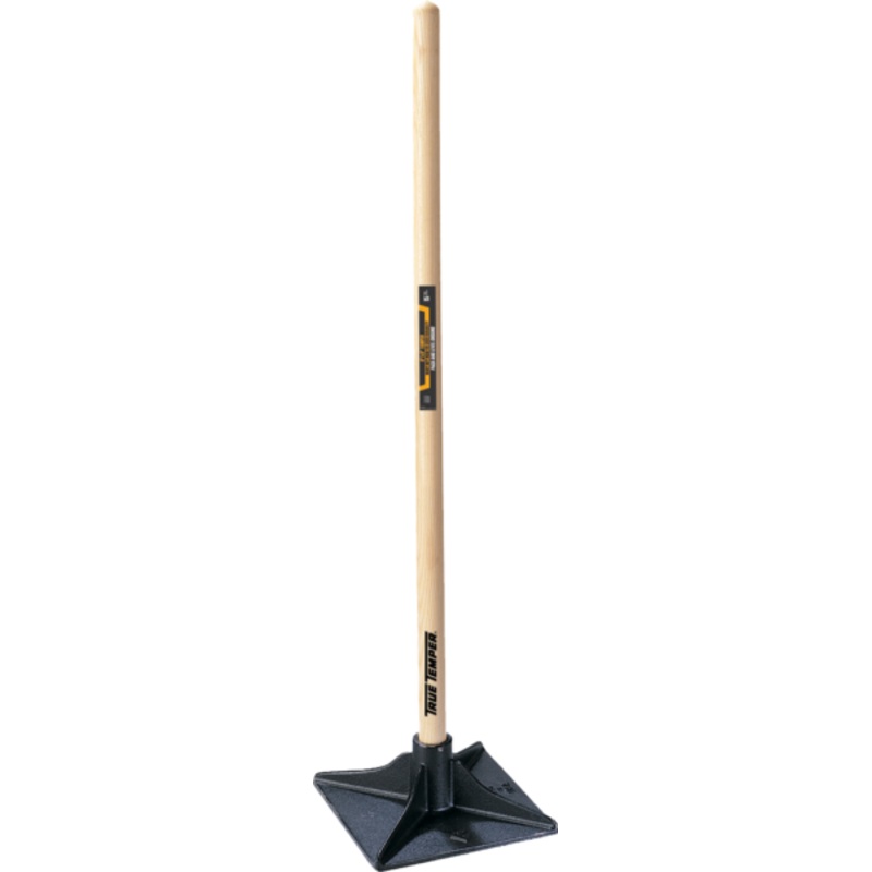True Temper 8-Inch X 8-Inch Tamper With Hardwood Handle