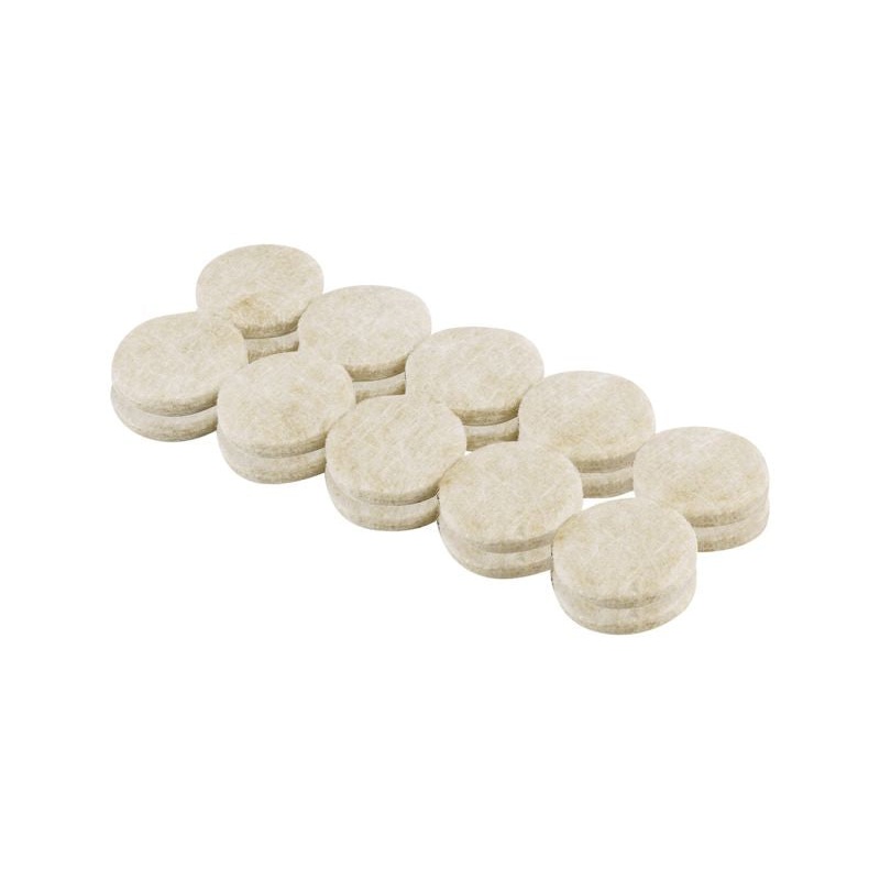 Shepherd Hardware 3/4-Inch Heavy Duty Self-Adhesive Felt Furniture Pads, 20-Pack, Beige