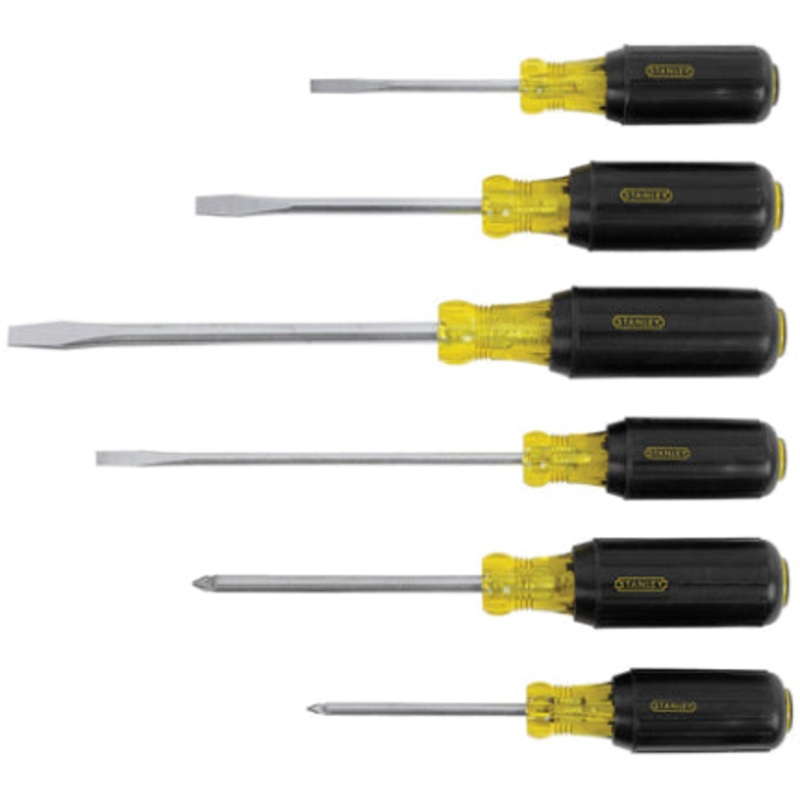 6PC RUBBER GRIP SCREWDRIVER SET